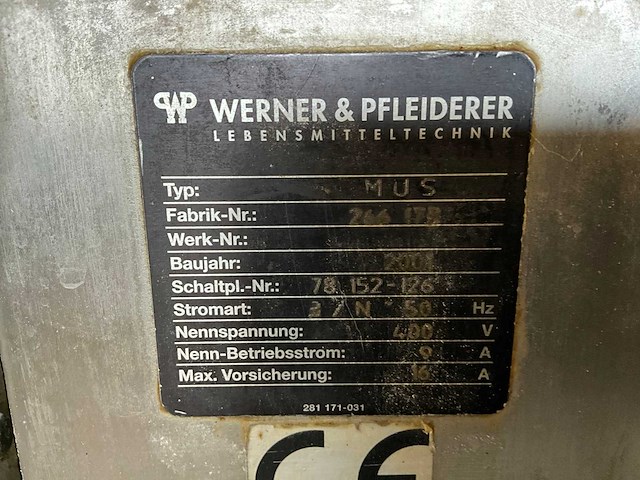 2001 werner & pfleiderer mus kleinbroodlijn - afbeelding 8 van  8