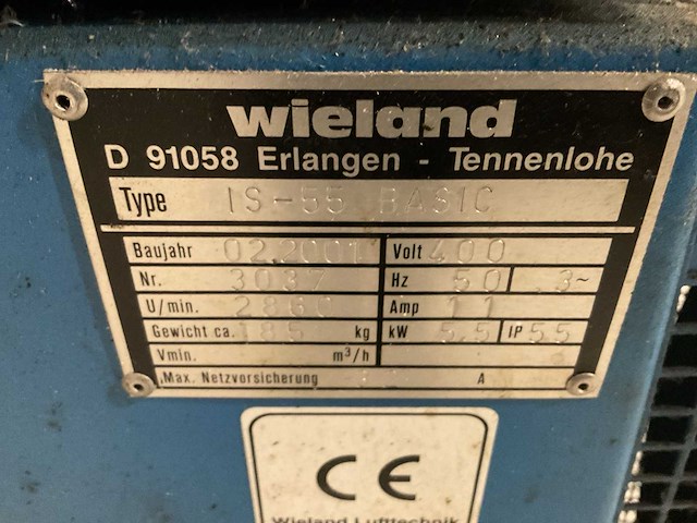 2001 wieland is-55 basic industriële stofzuiger - afbeelding 2 van  6