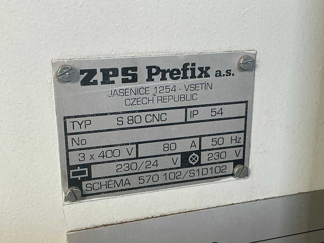 2001 zps prefix s-80 / 750 cnc draaibank - afbeelding 44 van  112