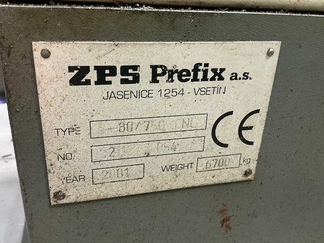 2001 zps prefix s-80 / 750 cnc draaibank - afbeelding 76 van  112