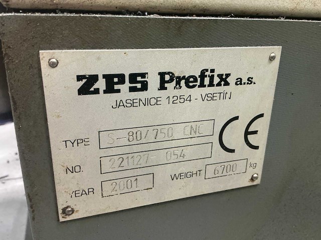 2001 zps prefix s-80 / 750 cnc draaibank - afbeelding 47 van  103