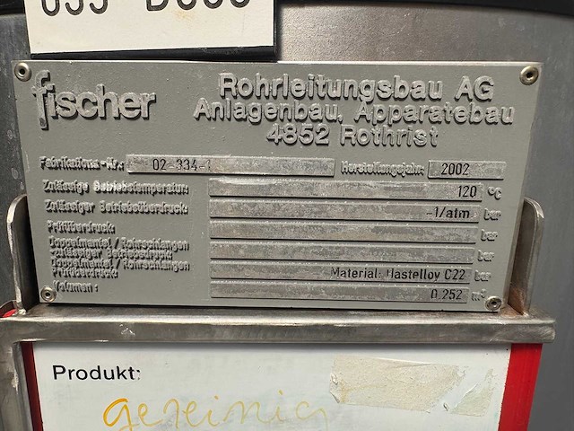 2002 - fischer - 252 l - proces-/vacuümvat - afbeelding 9 van  12