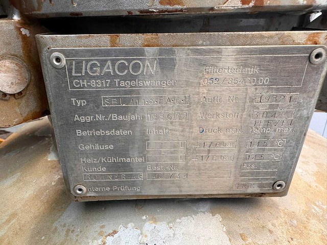 2002 - ligacon filtertechnik - sbl 11 l.s.fa.6.h - filtervat - afbeelding 13 van  15