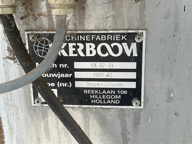 2002 akerboom ontsmetdouche gaasbakken spoelmachine - afbeelding 6 van  7
