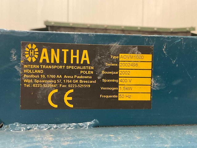 2002 antha aovm1000 ontklistermachine - afbeelding 2 van  7