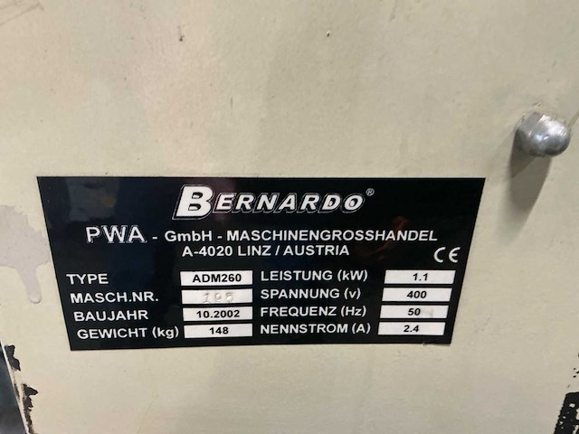 2002 bernardo adm260 vandiktebank - afbeelding 5 van  12