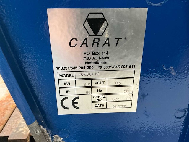 2002 carat proficoup 150 zaagtafel - afbeelding 8 van  12