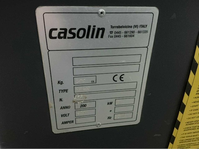 2002 casolin pf 400 oppervlakteschaafmachine - afbeelding 6 van  7