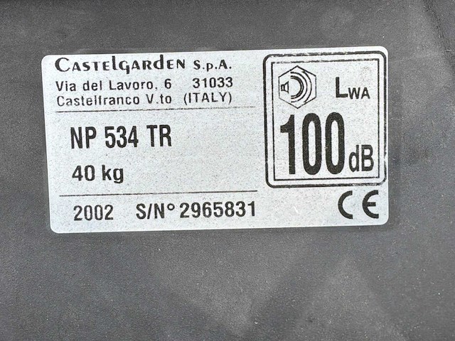 2002 castelgarden np 534 tr grasmaaier - afbeelding 2 van  11