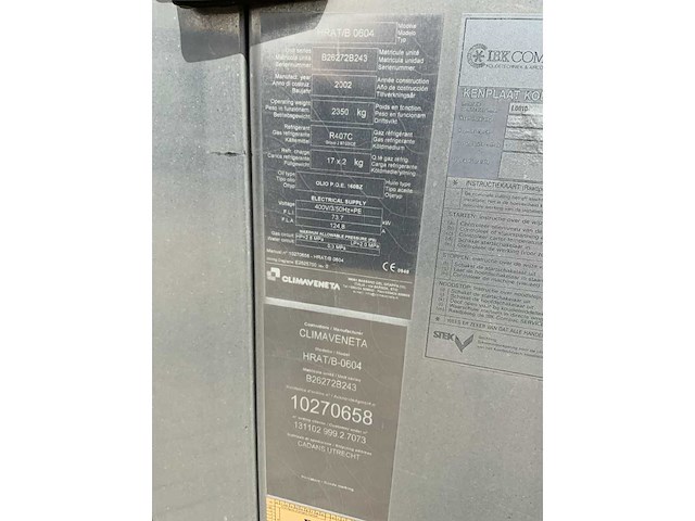 2002 climaveneta hrat/b 0604 chiller - afbeelding 6 van  10