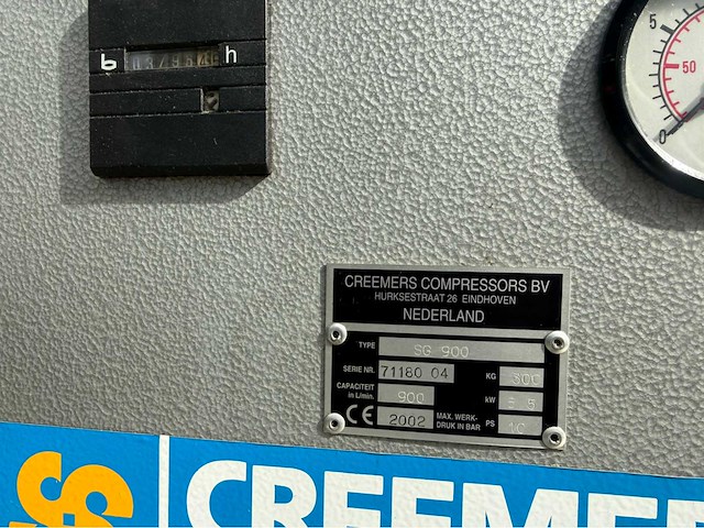 2002 creemers sg 900 schroefcompressor - afbeelding 3 van  5