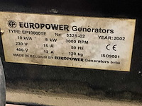 2002 europower ep10000te stroomgenerator - afbeelding 3 van  9