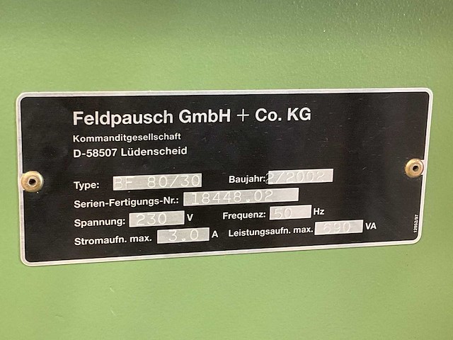 2002 feldpausch bf80/30 triage toestel voor hulzen - afbeelding 3 van  11