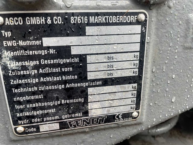 2002 fendt farmer 411 vario vierwielaangedreven landbouwtractor - afbeelding 33 van  34