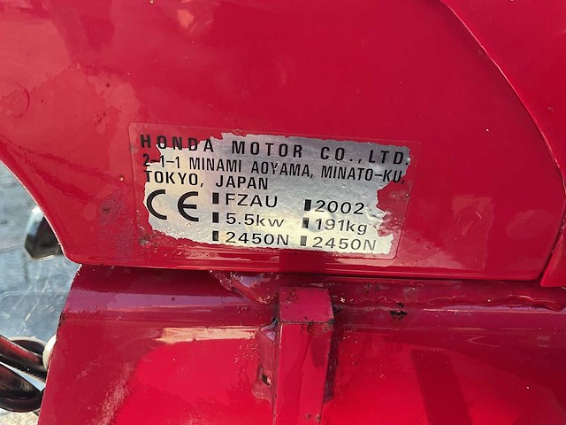 2002 honda f810 grondfrees - afbeelding 9 van  9