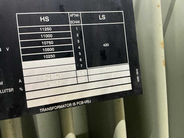 2002 ieo transformator 400kva - afbeelding 9 van  9