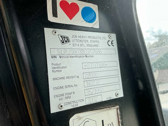2002 jcb js220l rupsgraafmachine - afbeelding 18 van  33