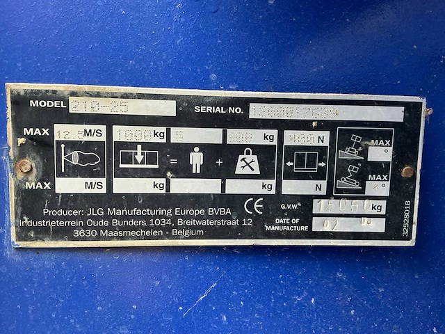 2002 jlg 210-25 hoogwerker - afbeelding 8 van  16