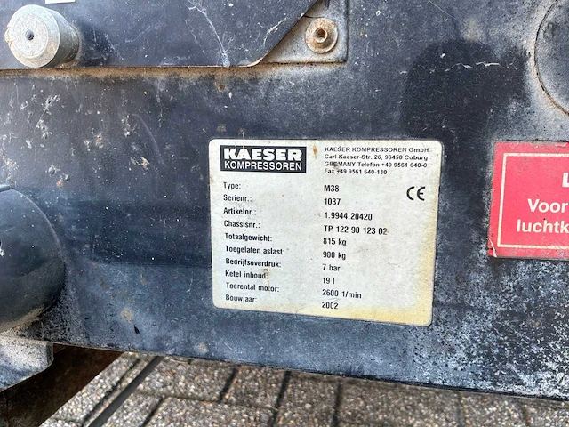 2002 kaeser compressoraanhangwagen - afbeelding 13 van  20