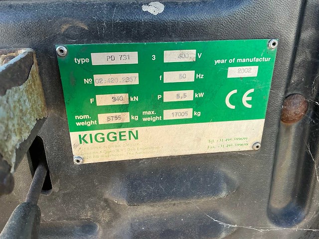 2002 kiggen/geesink-norba pd731 haakarm perscontainer - afbeelding 13 van  13