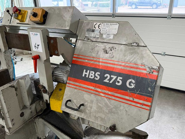2002 klaeger hbs 275 g metalen horizontale bandzaagmachine - afbeelding 4 van  10