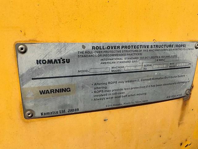 2002 komatsu wa470 - 5h shovel / wiellader - afbeelding 21 van  39