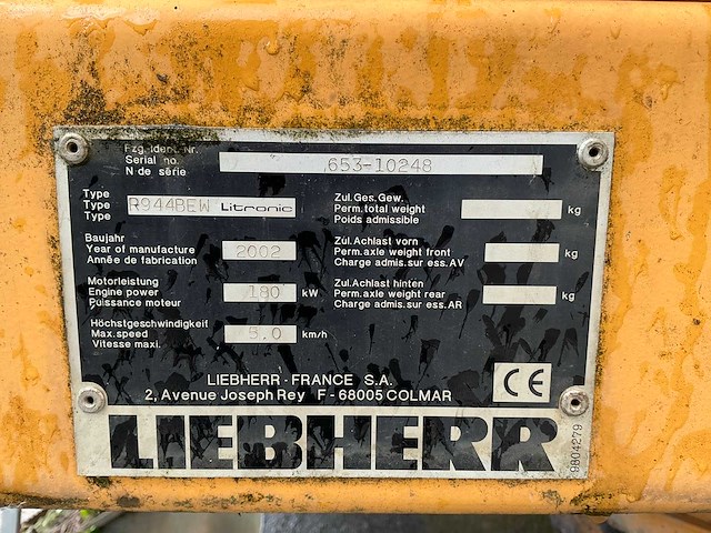 2002 liebherr r944bew litronic rups overslagkraan - afbeelding 28 van  56
