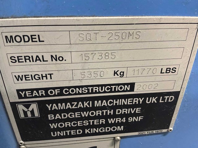 2002 mazak super quick turn 250ms cnc-draaibank - afbeelding 18 van  22