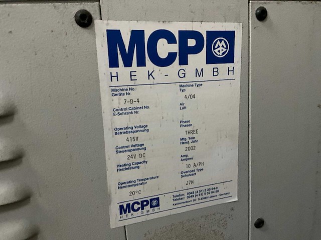 2002 mcp vcm 4/04 vacuümgietmachine - afbeelding 8 van  16