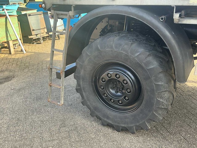 2002 mercedes-benz unimog u2150l met palfinger pk 9501 kraan en hoogwerkerbak - afbeelding 27 van  69