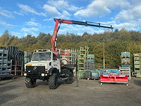 2002 mercedes-benz unimog u2150l met palfinger pk 9501 kraan en hoogwerkerbak - afbeelding 2 van  69