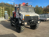 2002 mercedes-benz unimog u2150l met palfinger pk 9501 kraan en hoogwerkerbak - afbeelding 33 van  69