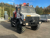 2002 mercedes-benz unimog u2150l met palfinger pk 9501 kraan en hoogwerkerbak - afbeelding 40 van  69