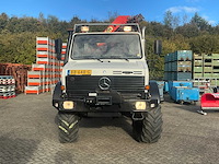2002 mercedes-benz unimog u2150l met palfinger pk 9501 kraan en hoogwerkerbak - afbeelding 6 van  69