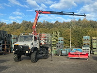 2002 mercedes-benz unimog u2150l met palfinger pk 9501 kraan en hoogwerkerbak - afbeelding 9 van  69