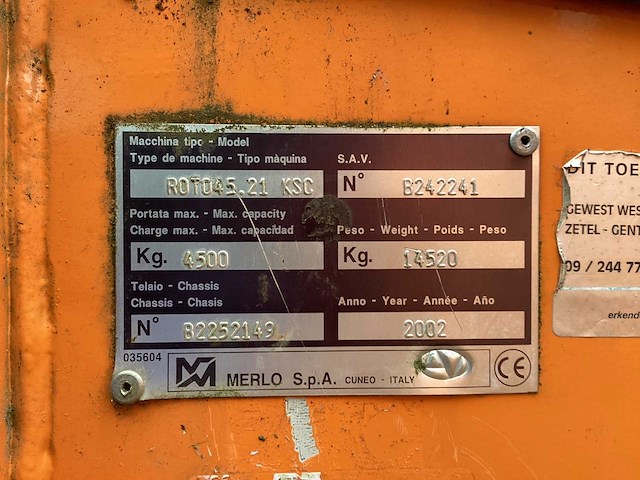 2002 merlo roto 45.21 ksc verreiker - afbeelding 21 van  32