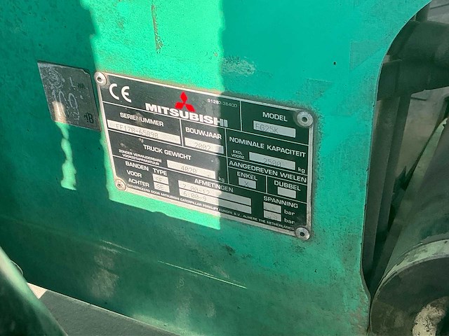 2002 mitsubishi fg25k vorkheftruck - afbeelding 9 van  30