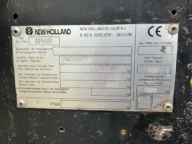 2002 new holland bb960r balenpers - afbeelding 25 van  25