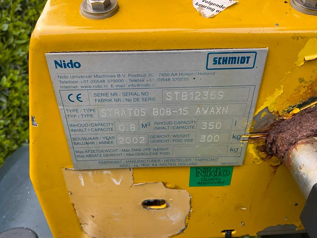 2002 nido stratos b08-15 awaxn zoutstrooier aanhangwager - afbeelding 7 van  13