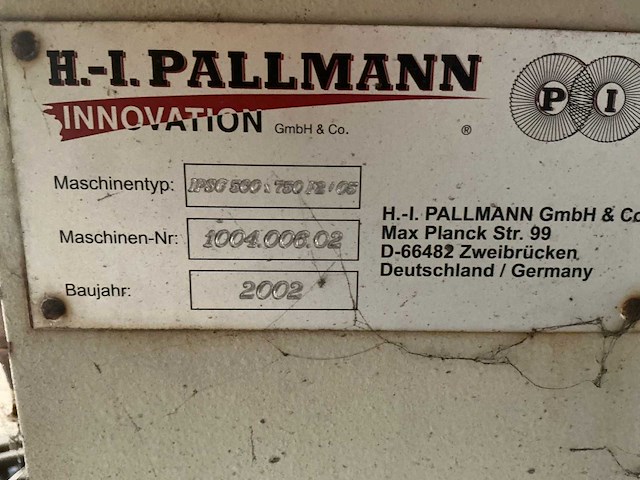 2002 pallmann ipsg500x750f2-05 granuleermachine - afbeelding 2 van  9