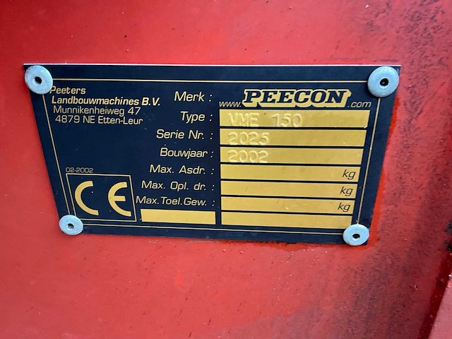2002 peecon vme 150 voermengwagen - afbeelding 14 van  18