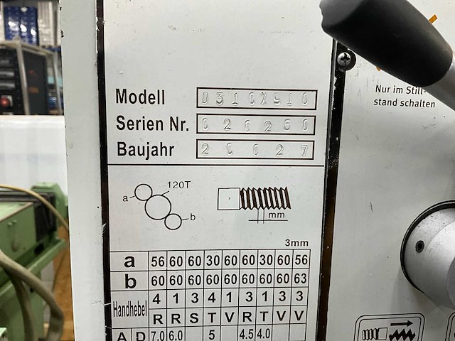 2002 quantum d31x910 sge universele draaibank - afbeelding 8 van  16