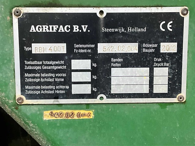 2002 riecam/agrifac rbm400t knollenrooier - afbeelding 48 van  52