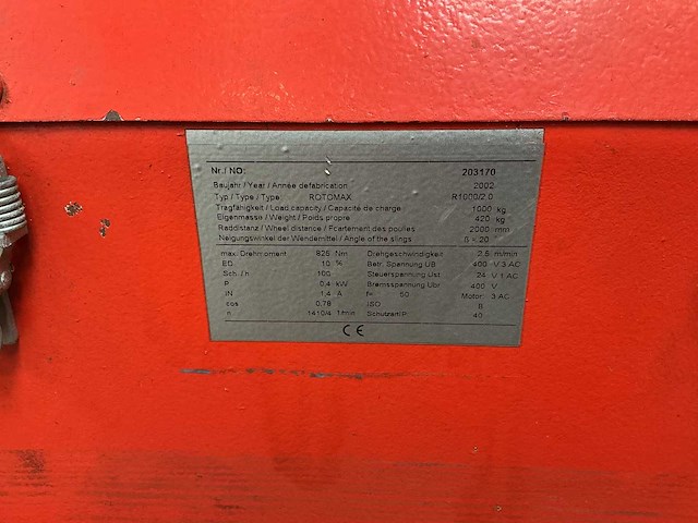 2002 rotomax r1000/2,0 1.000kg laad rotator - afbeelding 6 van  6