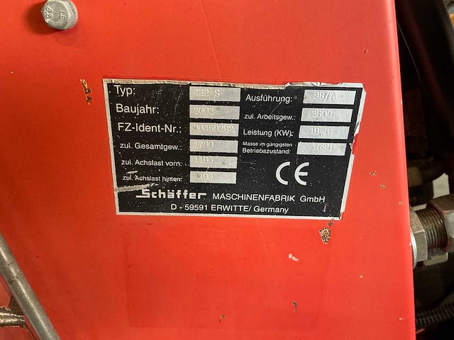 2002 schäffer 222 mini shovel kniklader - afbeelding 4 van  19