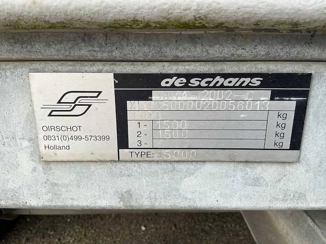 2002 schans s 5000 d/h sanitair aanhangwagen - afbeelding 17 van  24