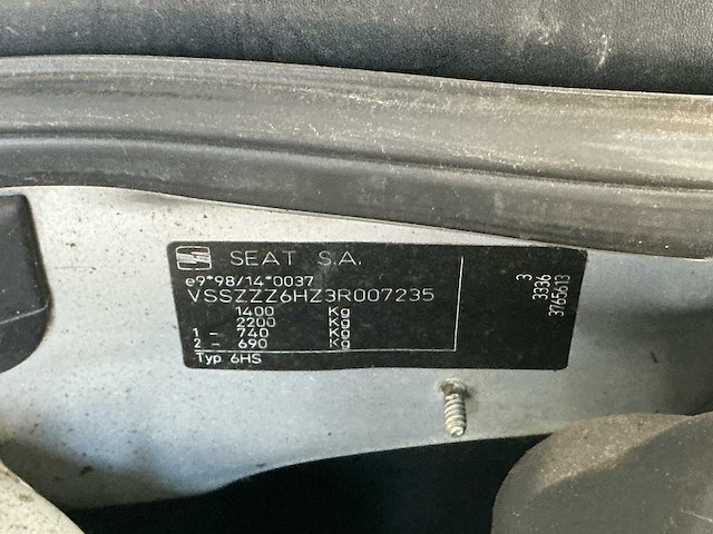 2002 seat arosa 1.4i stella personenauto - afbeelding 9 van  17