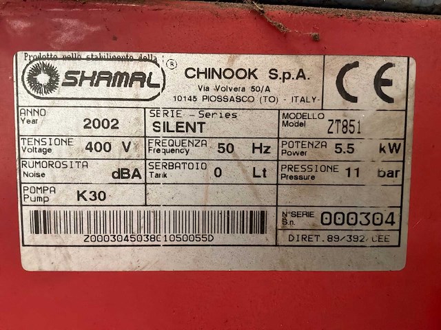 2002 shamal zt851 luchtcompressor - afbeelding 2 van  10