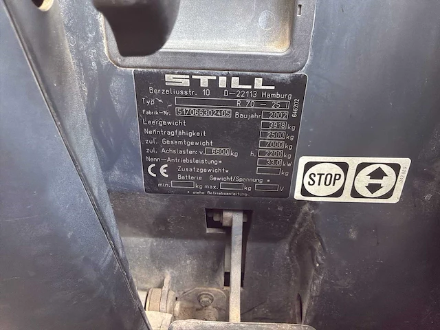 2002 still r70-25 i 2.5t vorkheftruck - afbeelding 5 van  18