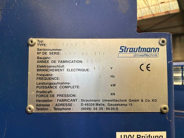 2002 strautmann pp1207 papierpers - afbeelding 8 van  8